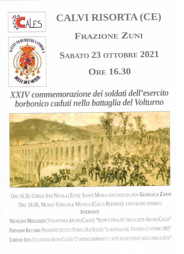 XXIV commemorazione dei soldati dell’esercito borbonico caduti nella battaglia del Volturno