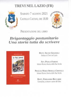 Presentazione del libro Brigantaggio postunitario Una storia tutta da scrivere
